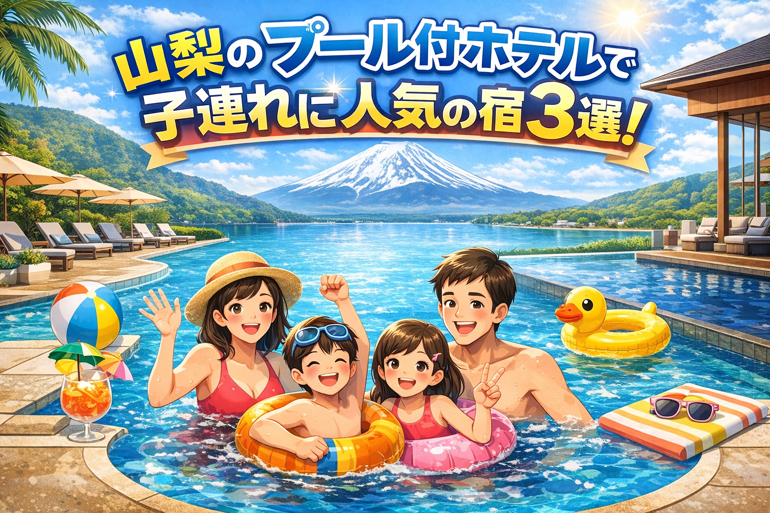 山梨のプール付きホテルで子連れに人気の宿3選！
