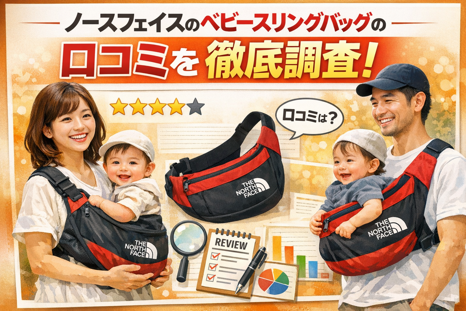 ノースフェイスのベビースリングバッグの口コミを徹底調査！実際の評判は？